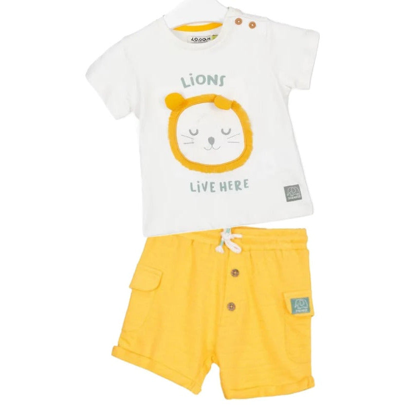 Cjto Short Bebo Ropa de Bebe Losan 317-1018AL(3-6M-18-2)