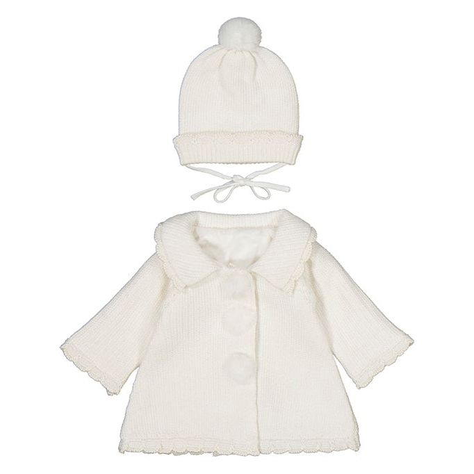 Abrigo Beba Ropa de Bebe Mayoral 2404-092(0-1M-18M) CRUDO 0-1M ALGODON-ACRILICO