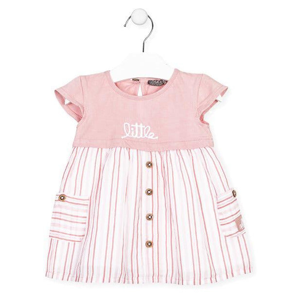 Vestido con botones decorativos bebe 118-7004