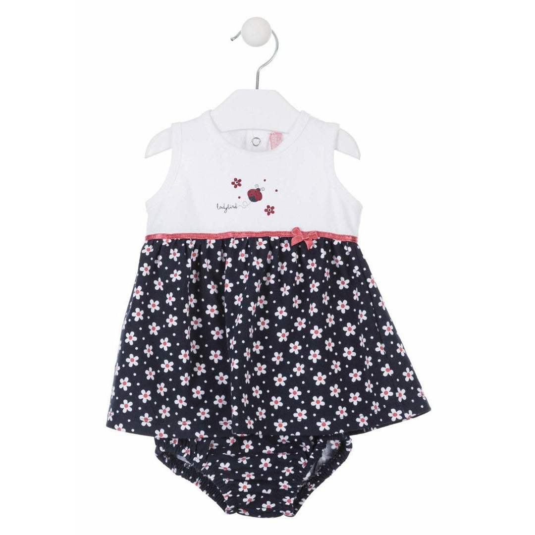 Vestido falda estampada flores bebe 01W-7022