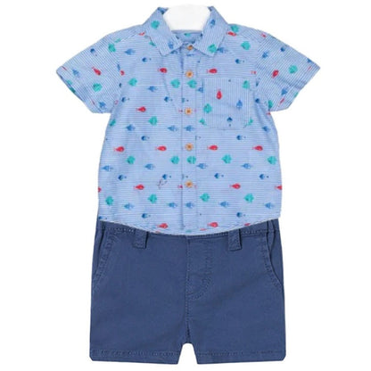 Cjto Short X Tienda Bebo bebe Losan 317-3002AL(3-6M-18-2)